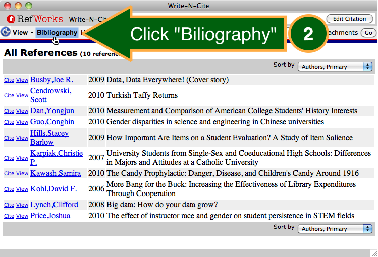 how to create a bibliography