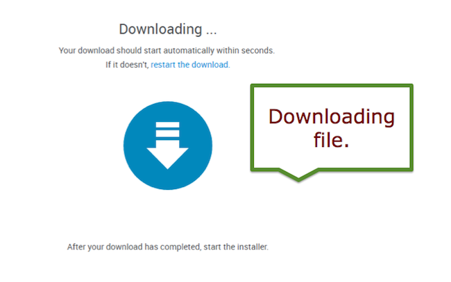 File will download.