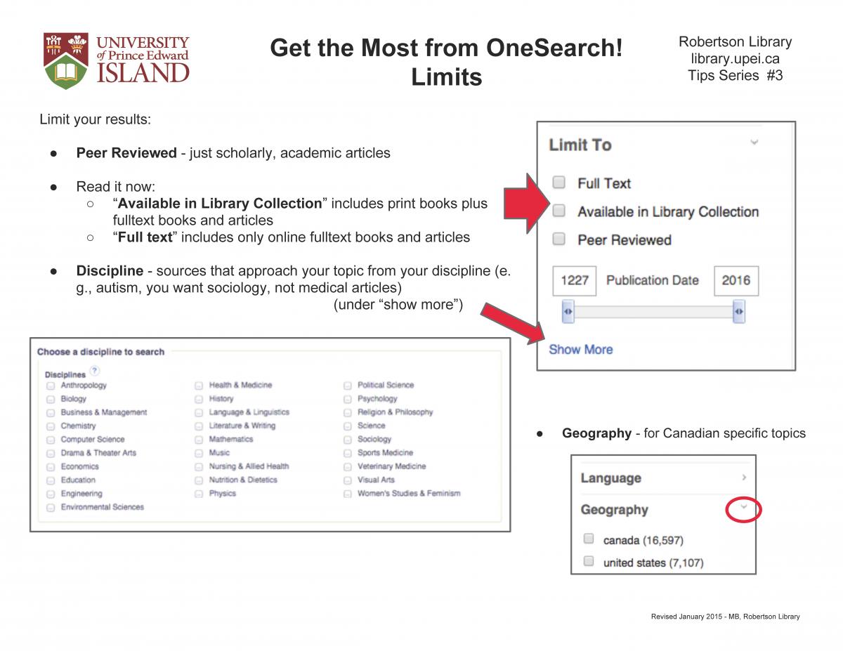 OneSearch limit examples