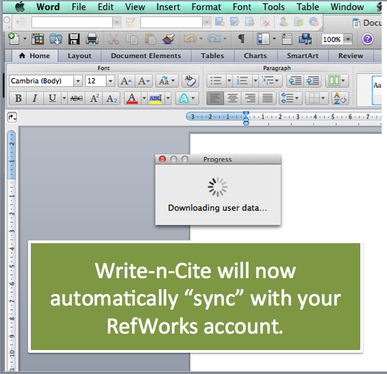 Write-n-Cite will sync with RefWorks