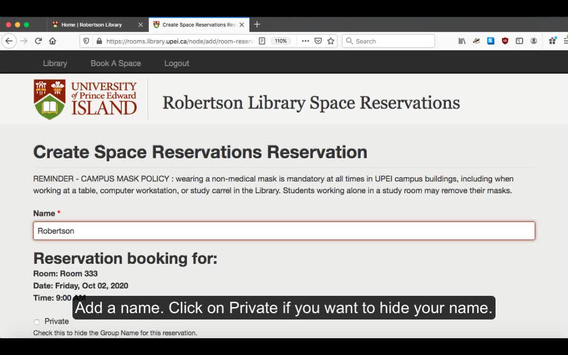 Book A Space in the Library