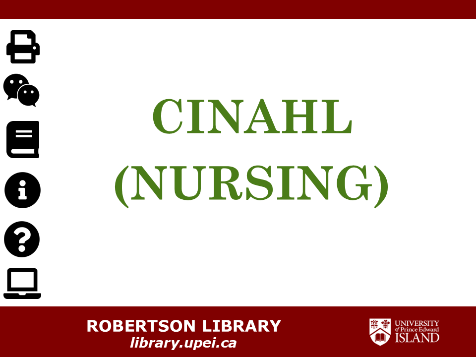 CINAHL (Nursing) Title Slide