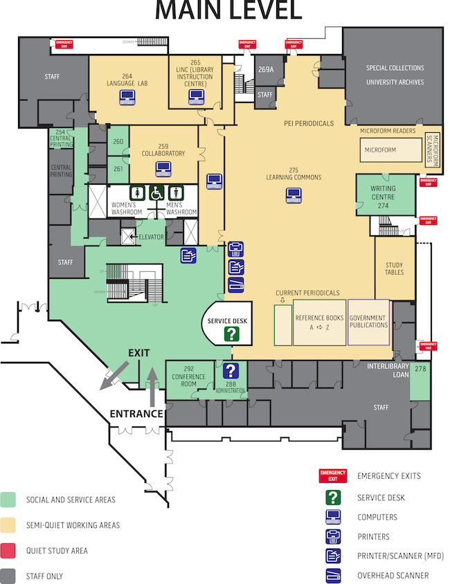 Main Level Study Zones