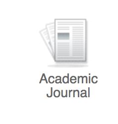 The icon looks like a stack of papers and has a caption that says "Academic Journal" underneath.